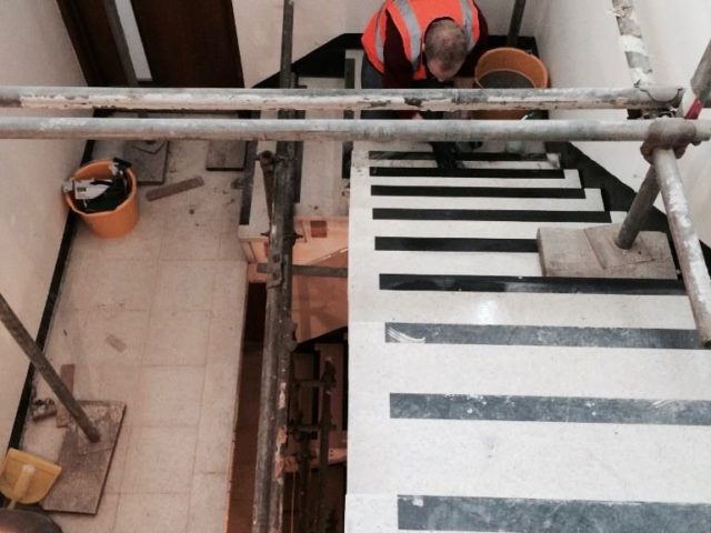 Terrazzo stair restoration cleaner cleaning Shoreham East Sussex Surrey Hampshire Kent