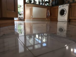 Marble Kitchen floor tile cleaner cleaning polishing restoration sealing Havant Hampshire Surrey
