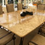 Limestone table top cleaning sealing polishing Hove East Sussex