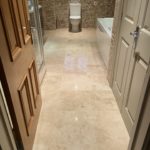 Travertine bathroom floor cleaners cleaning polishing sealing repairs Haslemere Reigate Dunsfold Surrey