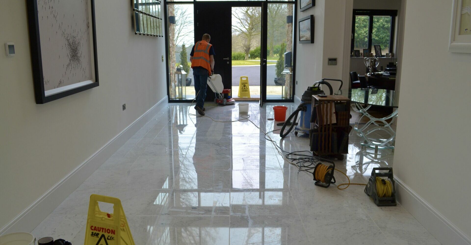 Professional Limestone Marble floor cleaning and polishing services Guildford Weybridge Esher Surrey Sussex and Hampshire